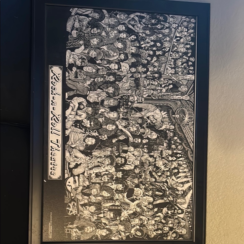 Rock and Roll Legends Black and White Illustration